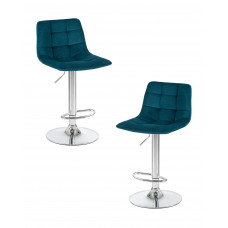 Набор 2 шт Стул барный DOBRIN TAILOR (морской волны велюр (MJ9-99))