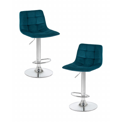 Набор 2 шт Стул барный DOBRIN TAILOR (морской волны велюр (MJ9-99)) - купить в Екатеринбурге, в наличии