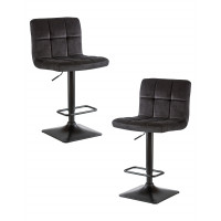 Набор 2 шт Стул барный DOBRIN DOMINIC (черный велюр (MJ9-101))