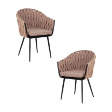 Набор 2 шт Стул обеденный DOBRIN MATILDA (коричневая ткань (LAR 275-3))