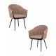 Набор 2 шт Стул обеденный DOBRIN MATILDA (коричневая ткань (LAR 275-3)) - купить в Екатеринбурге, в наличии