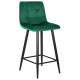 Набор 2 шт Стул полубарный DOBRIN OLIVIA (черные матовые ножки, зелёный велюр (108-64))