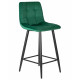 Набор 2 шт Стул полубарный DOBRIN OLIVIA (черные матовые ножки, зелёный велюр (108-64))