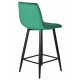 Набор 2 шт Стул полубарный DOBRIN OLIVIA (черные матовые ножки, зелёный велюр (108-64))