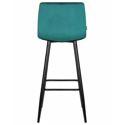 Набор 2 шт Стул барный DOBRIN NICOLE (черные матовые ножки, морской волны велюр (108-119)) - купить в Екатеринбурге, в наличии