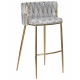Стул барный DOBRIN EMMA GOLD (светло-серый велюр (135-37))