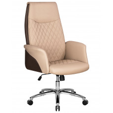 Офисное кресло для руководителей DOBRIN LEONARD (коричнево-бежевый)