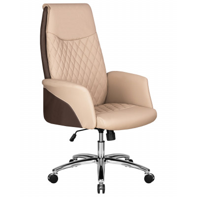 Офисное кресло для руководителей DOBRIN LEONARD (коричнево-бежевый) - купить в Екатеринбурге, в наличии