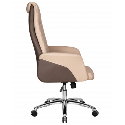 Офисное кресло для руководителей DOBRIN LEONARD (коричнево-бежевый) - купить в Екатеринбурге, в наличии