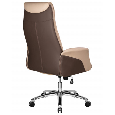 Офисное кресло для руководителей DOBRIN LEONARD (коричнево-бежевый) - купить в Екатеринбурге, в наличии