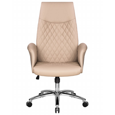 Офисное кресло для руководителей DOBRIN LEONARD (коричнево-бежевый) - купить в Екатеринбурге, в наличии