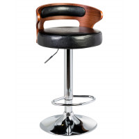 Стул барный DOBRIN FRED (коричневое дерево, чёрный)