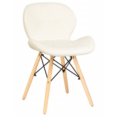 Набор 4 шт Стул обеденный DOBRIN BUTTERFLY (ножки светлый бук, цвет сиденья кремовый)