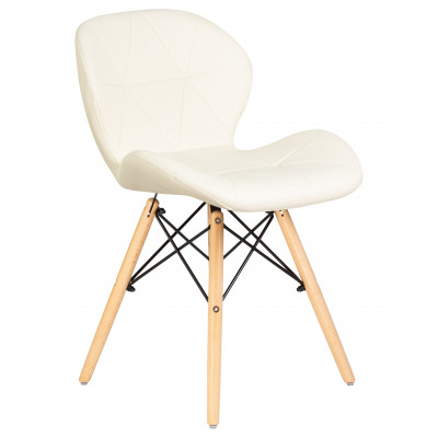 Набор 4 шт Стул обеденный DOBRIN BUTTERFLY (ножки светлый бук, цвет сиденья кремовый)