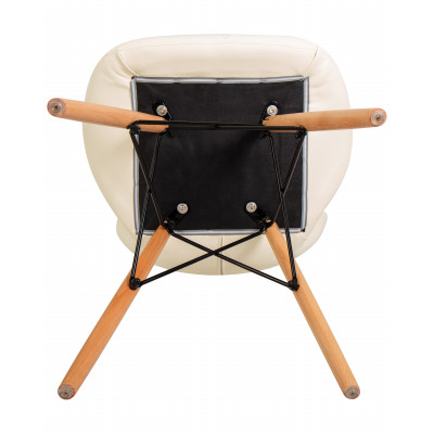 Набор 4 шт Стул обеденный DOBRIN BUTTERFLY (ножки светлый бук, цвет сиденья кремовый)