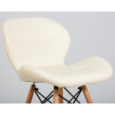 Набор 4 шт Стул обеденный DOBRIN BUTTERFLY (ножки светлый бук, цвет сиденья кремовый)