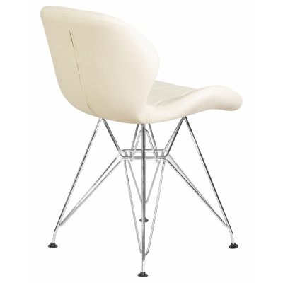 Стул обеденный DOBRIN BUTTERFLY CHROME (ножки хром, цвет кремовый) - купить в Екатеринбурге, в наличии