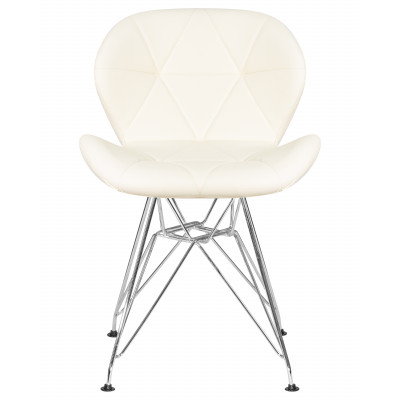 Стул обеденный DOBRIN BUTTERFLY CHROME (ножки хром, цвет кремовый) - купить в Екатеринбурге, в наличии