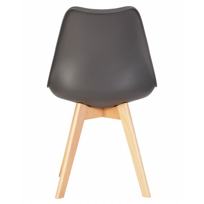 Стул обеденный DOBRIN JERRY SOFT (ножки светлый бук, цвет сиденья темно-серый (G-04)) - купить в Екатеринбурге, в наличии