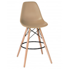 Стул барный DOBRIN DSW BAR (ножки светлый бук, цвет сиденья бежевый (GR-03))