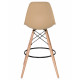 Стул барный DOBRIN DSW BAR (ножки светлый бук, цвет сиденья бежевый (GR-03))