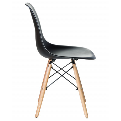 Набор 4 шт Стул обеденный DOBRIN DSW (ножки светлый бук, цвет чёрный (B-03)) - купить в Екатеринбурге, в наличии