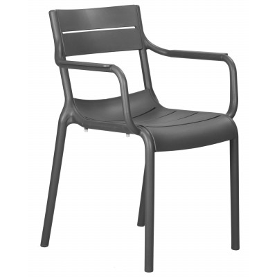 Набор 4 шт Стул обеденный DOBRIN TIM ARM (темно-серый (GR-04))