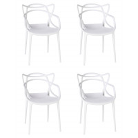 Набор 4 шт Стул обеденный DOBRIN MASTERS (белый (W-02))