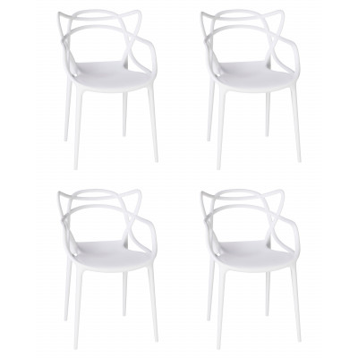 Набор 4 шт Стул обеденный DOBRIN MASTERS (белый (W-02))