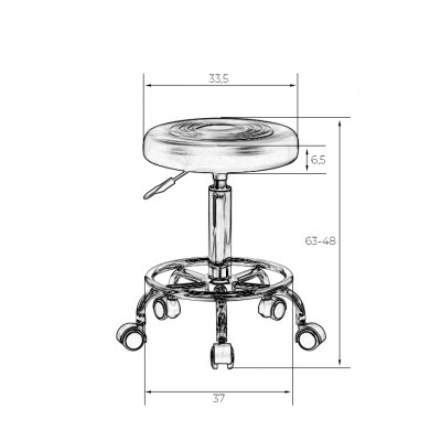 Табурет мастера DOBRIN BILLY (белый) - купить в Екатеринбурге, в наличии