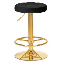 Табурет барный DOBRIN BRUNO GOLD (черный велюр (MJ9-101))