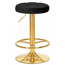 Табурет барный DOBRIN BRUNO GOLD (черный велюр (MJ9-101))