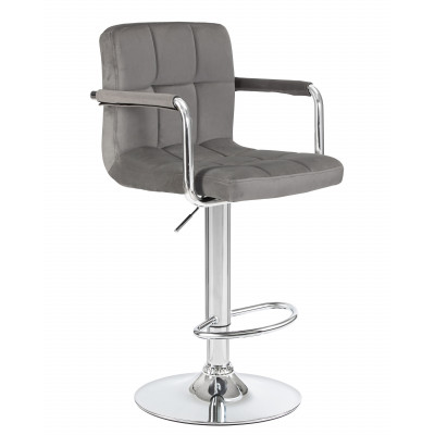 Стул барный DOBRIN KRUGER ARM (серый велюр (MJ9-75)) - купить в Екатеринбурге, в наличии