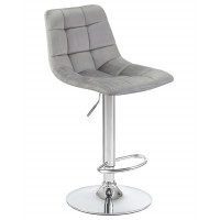 Стул барный DOBRIN TAILOR (серый велюр (MJ9-75))