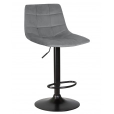 Стул барный DOBRIN TAILOR BLACK (серый велюр (MJ9-75))