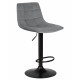 Стул барный DOBRIN TAILOR BLACK (серый велюр (MJ9-75))