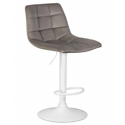 Набор 2 шт Стул барный DOBRIN TAILOR WHITE (серый велюр (MJ9-75)) - купить в Екатеринбурге, в наличии