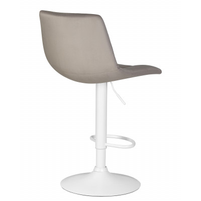 Набор 2 шт Стул барный DOBRIN TAILOR WHITE (серый велюр (MJ9-75)) - купить в Екатеринбурге, в наличии