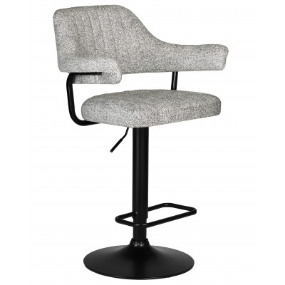Стул барный DOBRIN CHARLY BLACK (светло-серый твид (LEO04))