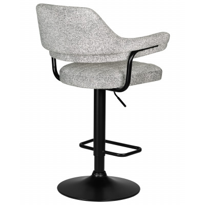 Стул барный DOBRIN CHARLY BLACK (светло-серый твид (LEO04))