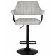 Стул барный DOBRIN CHARLY BLACK (светло-серый твид (LEO04))
