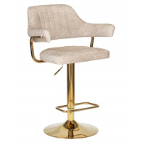 Стул барный DOBRIN CHARLY GOLD (бежевый твид (LEO26))