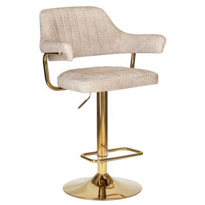 Стул барный DOBRIN CHARLY GOLD (бежевый твид (LEO26)) - купить в Екатеринбурге, в наличии