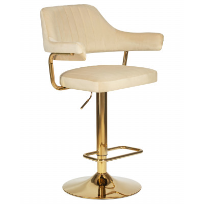 Набор 2 шт Стул барный DOBRIN CHARLY GOLD (бежевый велюр (MJ9-10))
