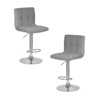 Набор 2 шт Стул барный DOBRIN CANDY (серый велюр (MJ9-75))