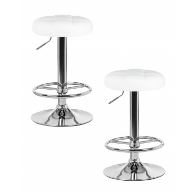 Набор 2 шт Табурет барный DOBRIN BRUNO (белый) - купить в Екатеринбурге, в наличии