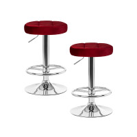 Набор 2 шт Табурет барный DOBRIN BRUNO (бордовый велюр (MJ9-43))