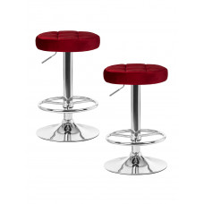 Набор 2 шт Табурет барный DOBRIN BRUNO (бордовый велюр (MJ9-43))