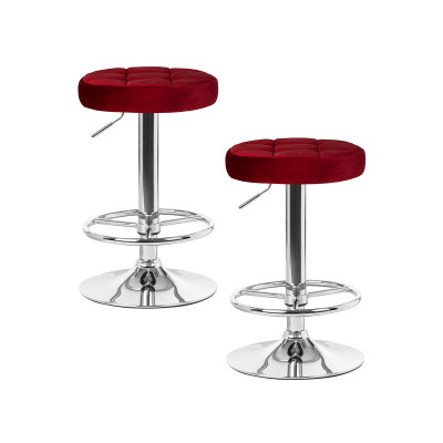 Набор 2 шт Табурет барный DOBRIN BRUNO (бордовый велюр (MJ9-43)) - купить в Екатеринбурге, в наличии