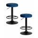 Набор 2 шт Табурет барный DOBRIN BRUNO BLACK (синий велюр (MJ9-117)) - купить в Екатеринбурге, в наличии